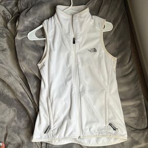North face white vest